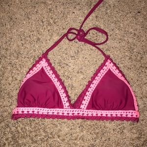 Pink Triangle Bikini Top